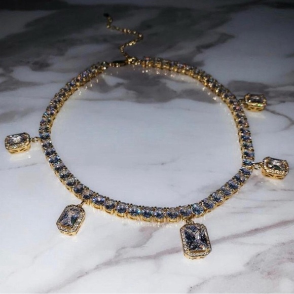 Jewelry - Square tennis chocker